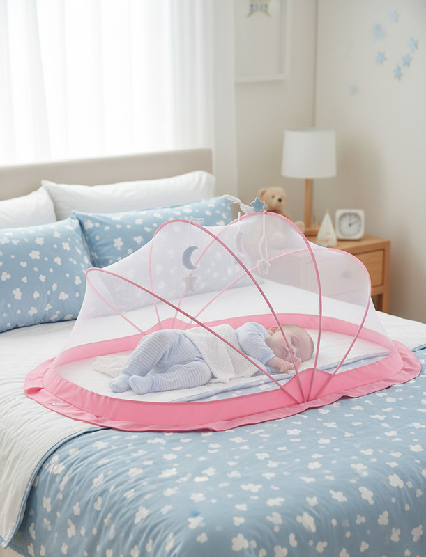 aj ejaj baby-crib-white.pink.bodar(White)