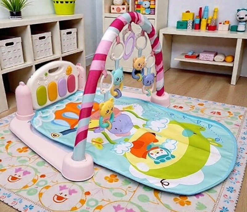himanshu tex Musical Kick and Play Newborn Mat with Piano, Fitness Rack Activity Toys(Multicolor)