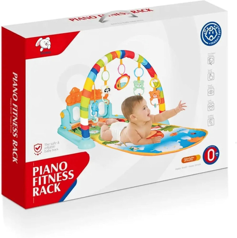 ANYRA ENTERPRISES Piano Fitness Rack Baby Play Gym Mat, Musical Activity Center with Hanging Toys(Multicolor)