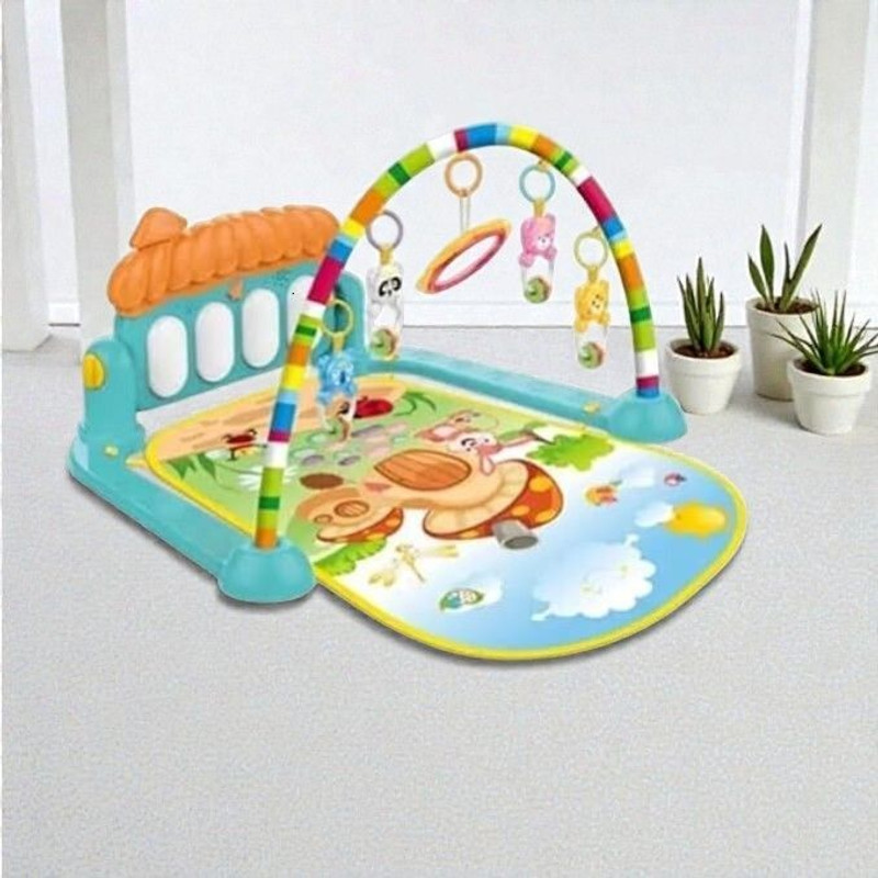 himanshu tex 5 in 1 Baby Gym Mat Piano Gym Mat Rack Infant Music Fitness Rack Rattle Toy(Multicolor)