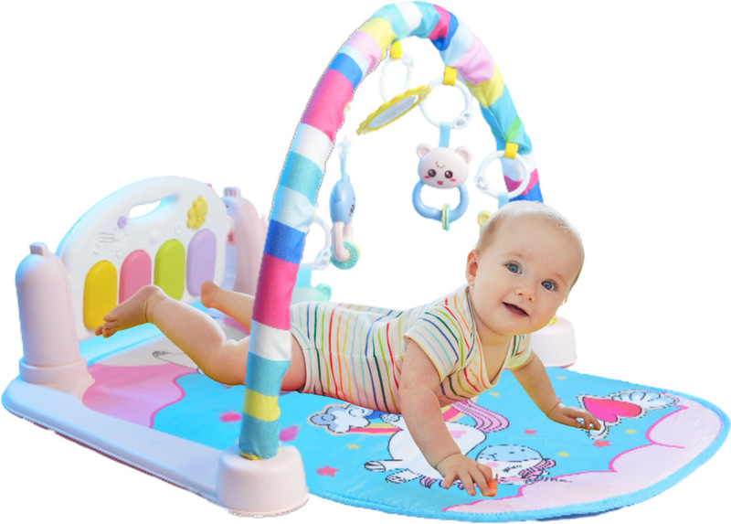 LEZOMZY 5 in 1 Indian Musical Keyboard Mat Baby Piano Gym Mat Gym & Fitness Rack(Multicolor)