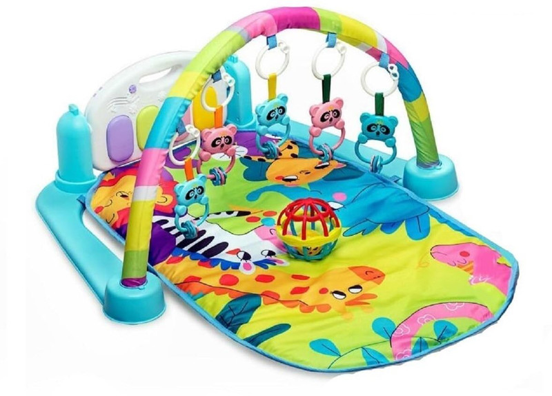 VAALYATOYS Activity Gym Play Mat & Fitness Rack with Rattle Ball(Multicolor)