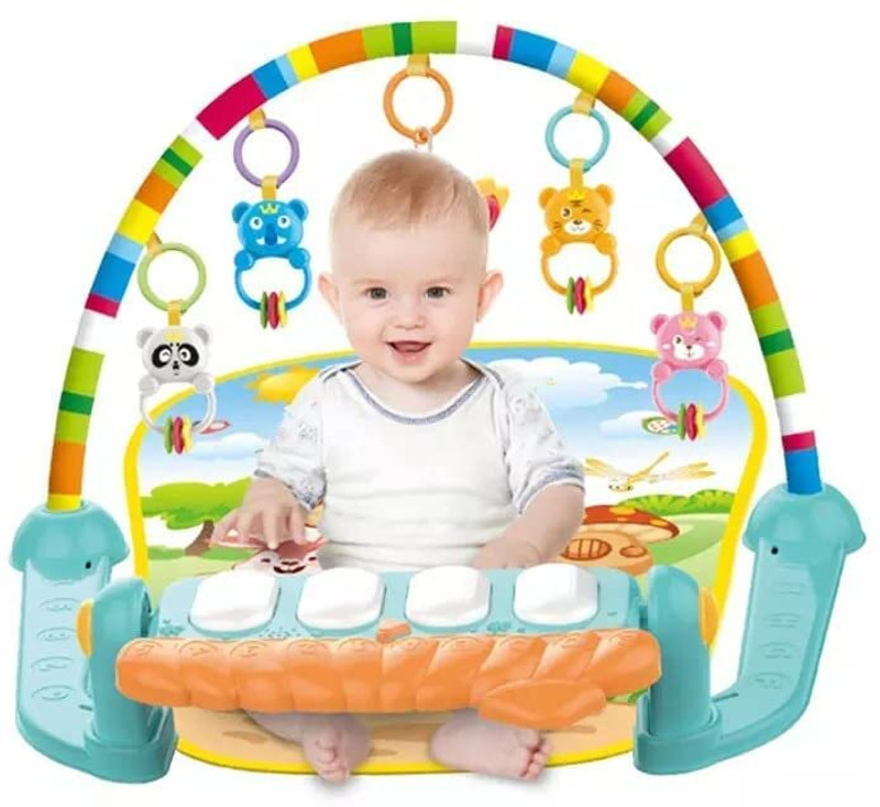 Kohinoor creation 5 in 1 Baby Play Gym & Mat for Babies Infant Newborn Baby Boy and Girl(Orange)