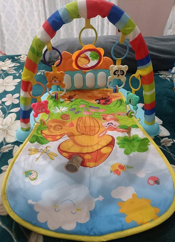 Ruffo Safe Baby Gym with Sound Piano and Interactive Hanging Rings(Multicolor)