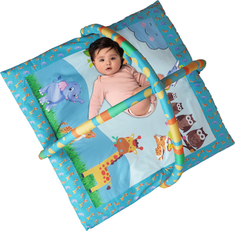 himanshu tex Baby Play mat Activity Play Gym for Baby with Soft Hanging Kids Bedding Toys(Multicolor)