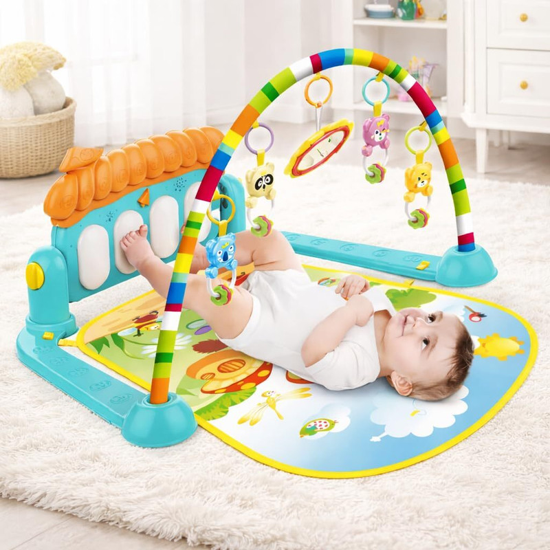 J K INTERNATIONAL Play Gym & Mat for Babies Infant New Born Baby Gifts Fitness Rack(Multicolor)