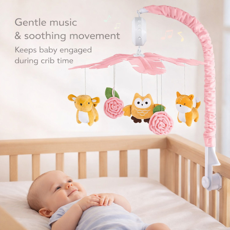 HONOR YOUR HOME Infant Crib Musical Toy with Light Projector | Calming Baby Sleep Toy(Multicolor)