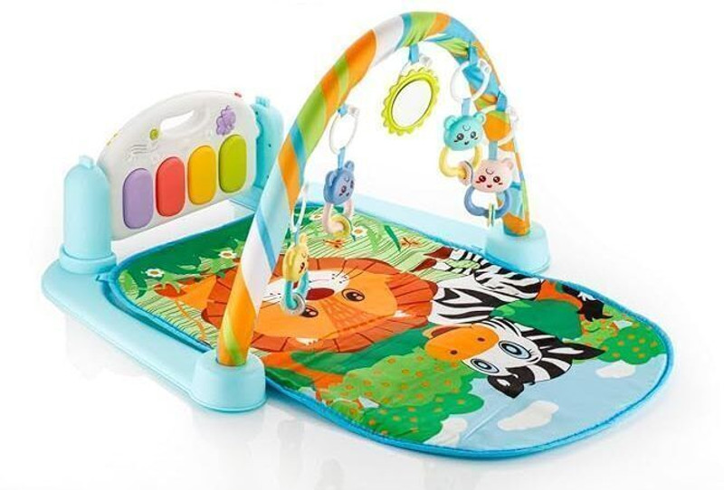 MAA ENTRPRISES01 5 in 1 Musical Keyboard Mat Piano Gym Mat Gym & Fitness Rack, Soft Activity Mat(Multicolor)