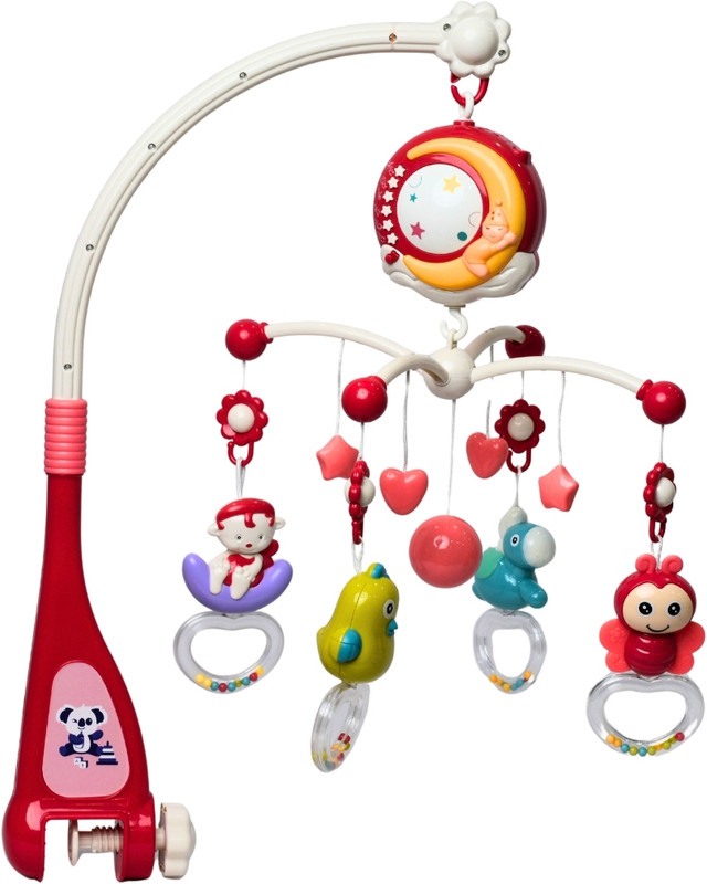 Tak Tak Toys Dream Bell with Music & Light Projection | Rotating Hanging Rattle | Age 0 M+(Multicolor)
