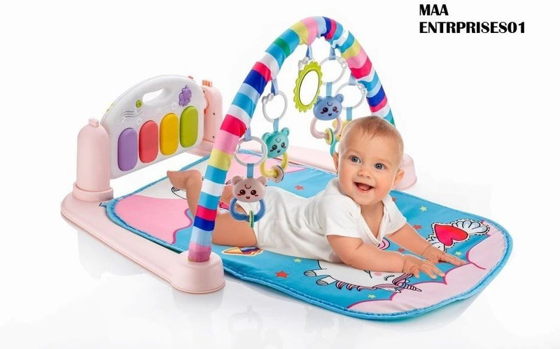 MAA ENTRPRISES01 5-in-1 Baby Gym Mat – Musical Keyboard Fun & Early Learning Play(Blue, Pink)