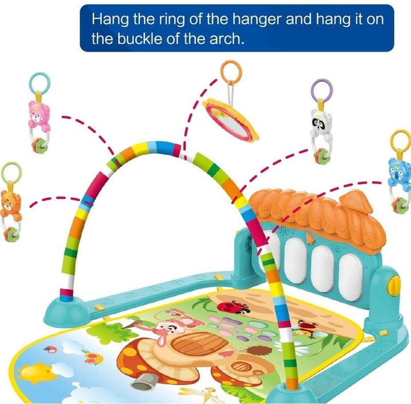 AESGOP Baby Gym Play Mat with Hanging Toys(Multicolor)
