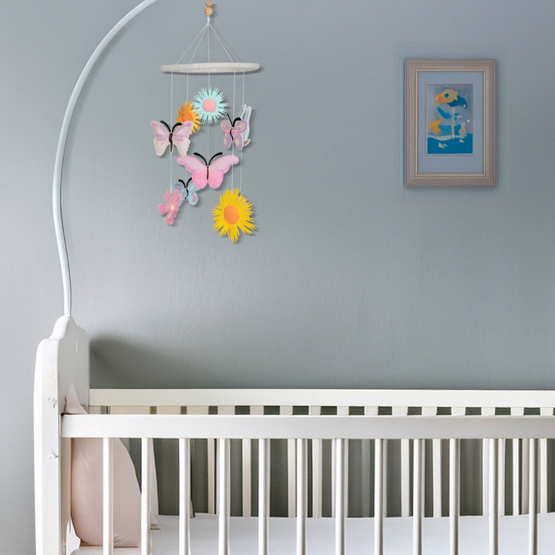 haus & kinder Butterfly Garden Crib Mobile(Multicolor)
