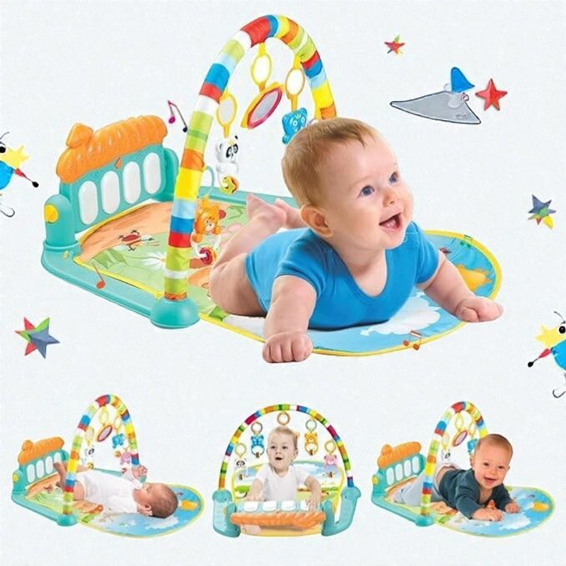 gumiyt Baby Piano Gym Play Mat with Music & Lights(Multicolor)