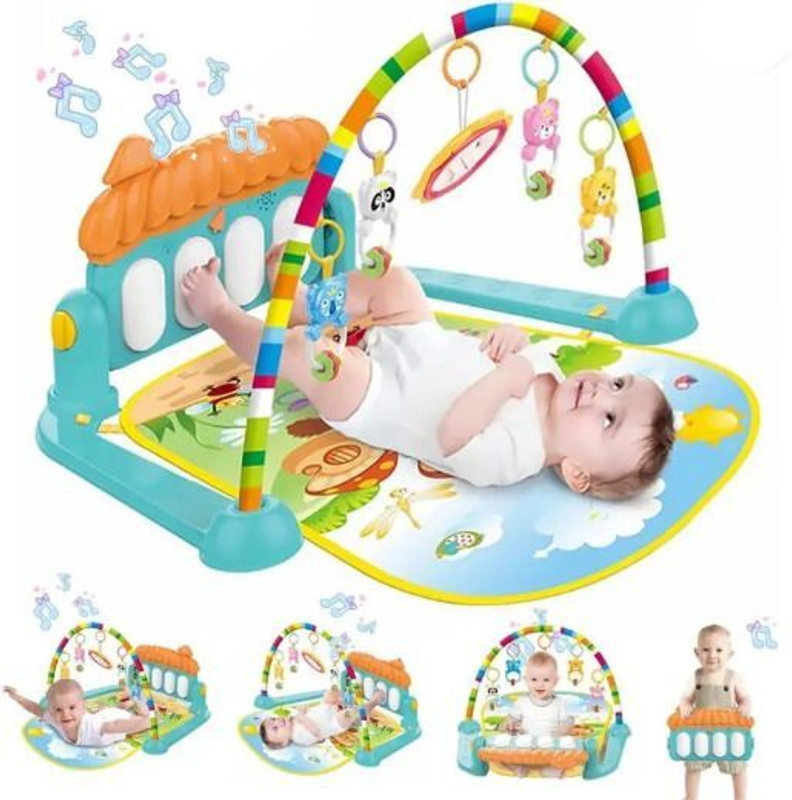 gumiyt Baby Piano Gym Play Mat | Soft Learning Play Mat for Newborn Babies(Multicolor)