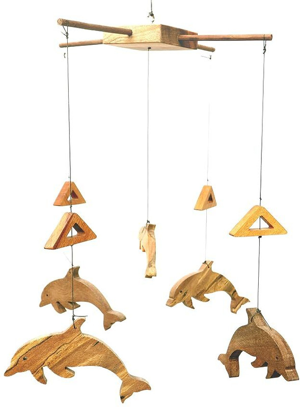 Woodsfordudes Dolphin Crib Stroller Hanging Set of 1(Brown)