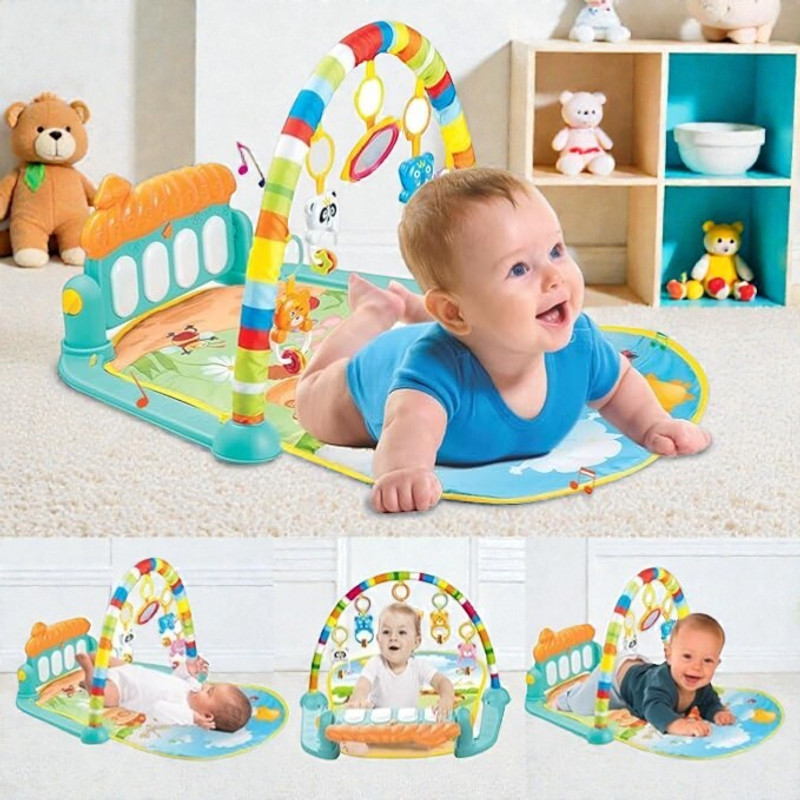 Learn With Fun Kick & Play Musical Keyboard Mat Piano Baby Play Mat Gym & Fitness Rack(Multicolor)