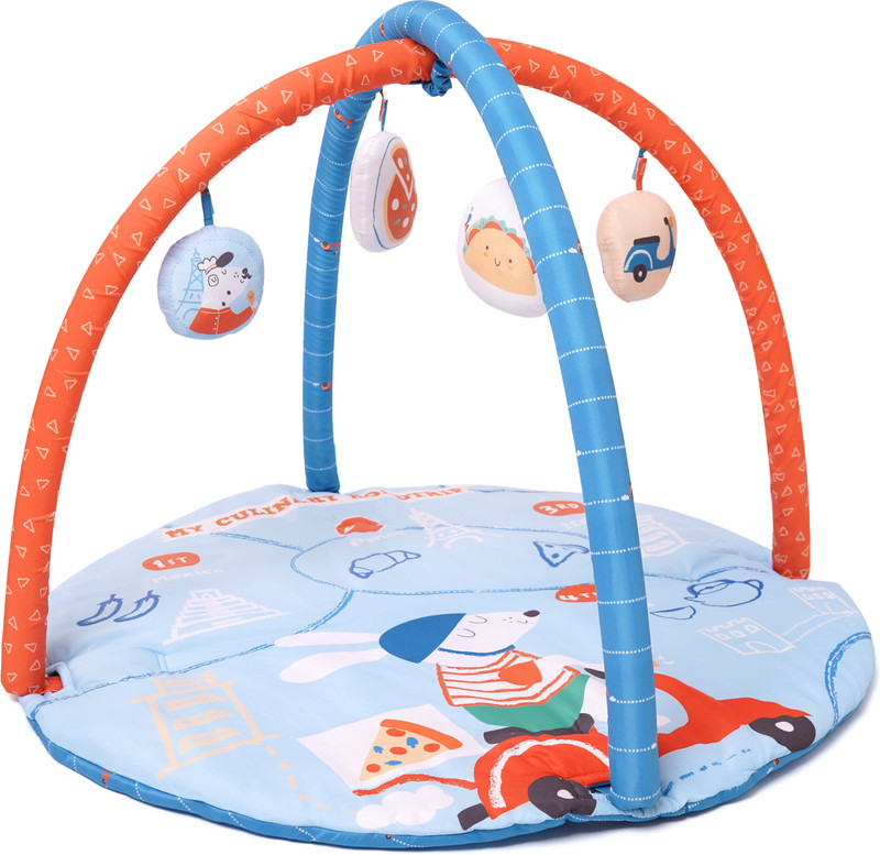 TIDY SLEEP Baby Play Mat | 4 Detachable Toys, | In to the Sea(Blue)
