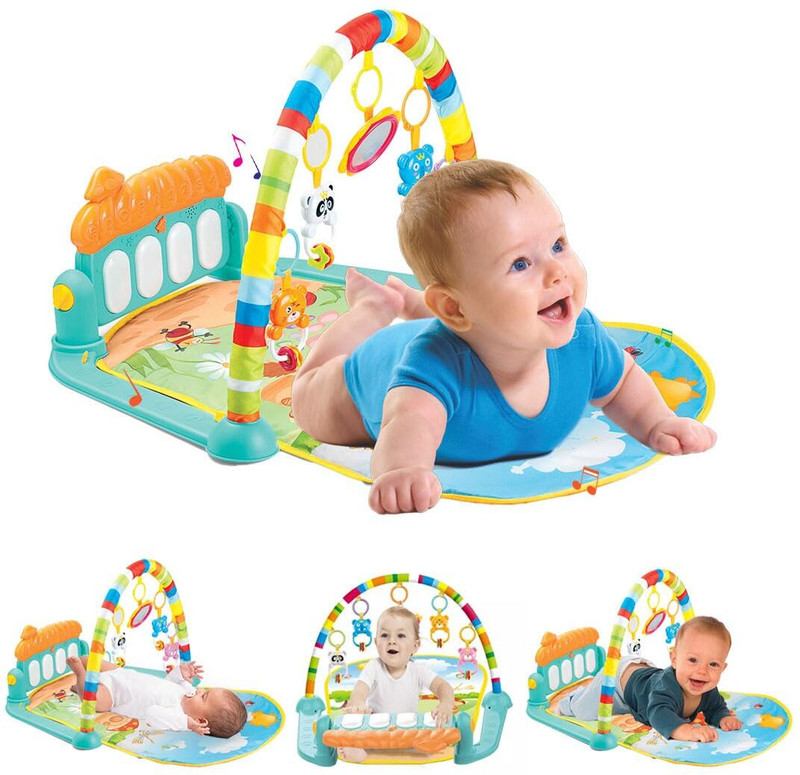 Kidz N Toys Play Gym & Mat With Hanging Toys Rattles Lights & Musical Keyboard For Babies(Multicolor)