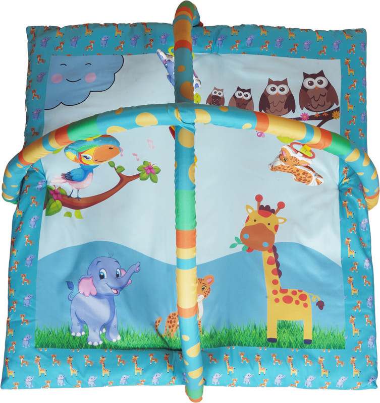 himanshu tex Baby Play mat Activity Play Gym for Baby with Soft Hanging Baby Toys(Multicolor)
