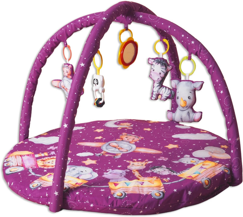 Fayme International Baby Play Gym Activity Play Gym Mat Playmat Soft rattle Toys for kids(Purple)