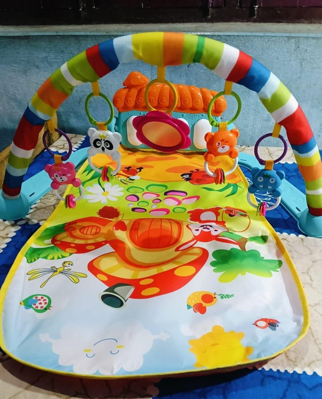 Nafhotoz Safe & Soft Play Mat for Babies with Music Piano and Sensory Toys(Multicolor)