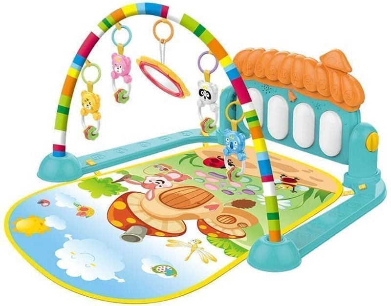 HIM TAX 5 in 1 Baby Gym Mat Piano Gym Mat Rack Infant Music Fitness Rack Rattle Toy(Multicolor)