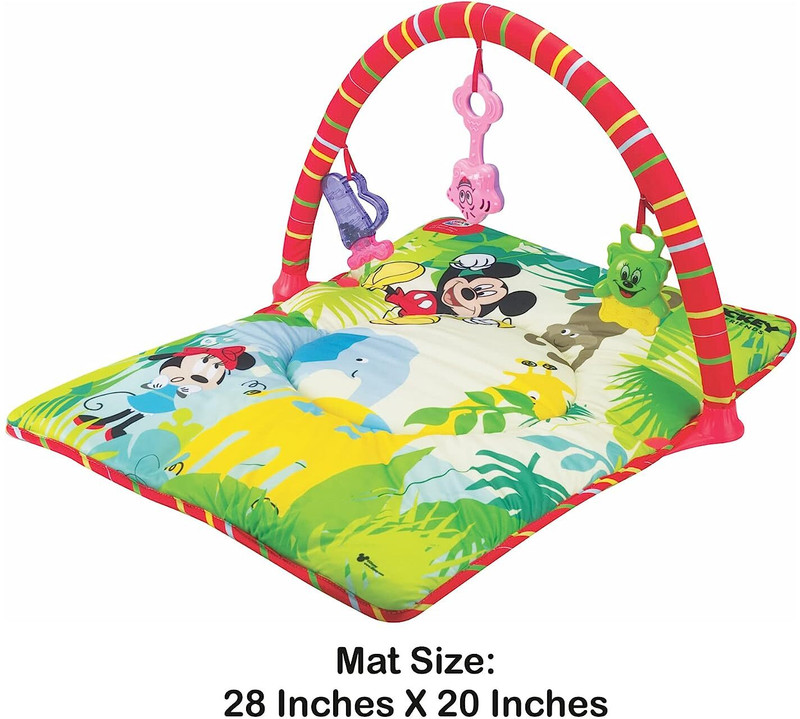 zokato Disney Baby Play Gym Mickey Mouse with Waterproof Soft Cozy matt(Multicolor)