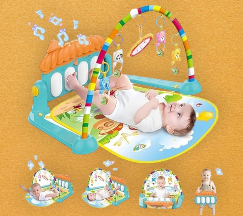 Shyam Techno 5 in 1 Baby Play Gym & Mat for Babies Infant Newborn Baby(Multicolor)