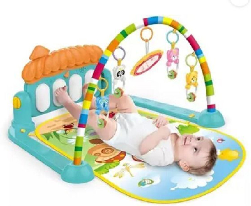 ATMA MALIK ENTERPRISES PLAY GYM & MAT FOR BABIES INFANT NEW BORN BABY GIFRS FITNESS RANCK {MULTI COLOR}(Multicolor)