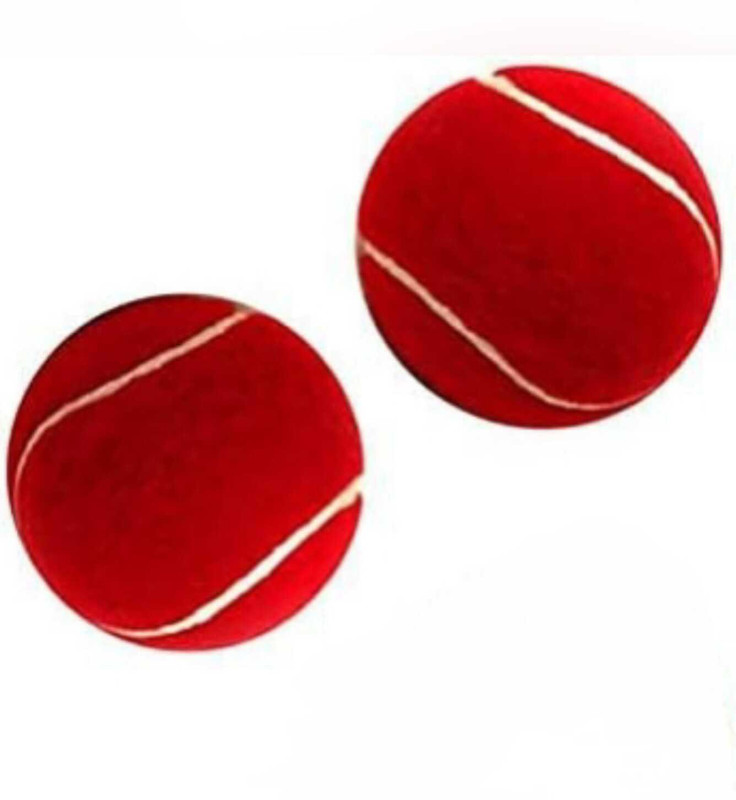 KIPSMARTS Rubber Cricket Tennis Red+2 Ball Standard Bail(Pack of  1)