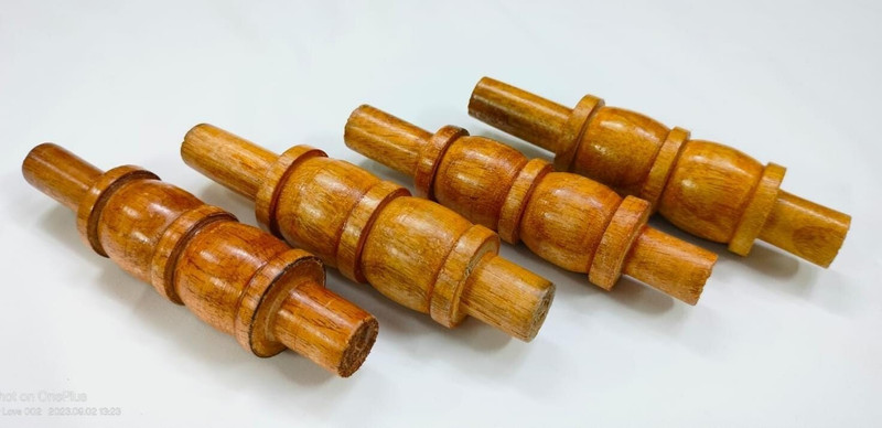 Owlix Cricket Wooden Bails for Wicket Stump Set of 4 l Natural Wood Standard Bail(Pack of  4)
