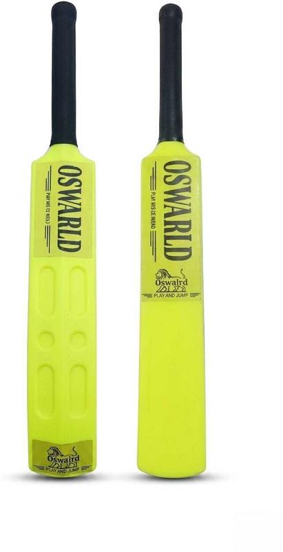 oswarld Yellow Cricket Bat With Ball LED Standard Bail(Pack of  1)