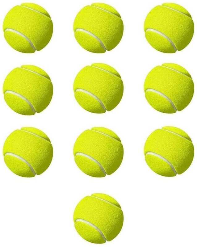 Aseersaifi Cricket Tennis Ball Green Color Cricket Ball Standard Bail(Pack of  10)