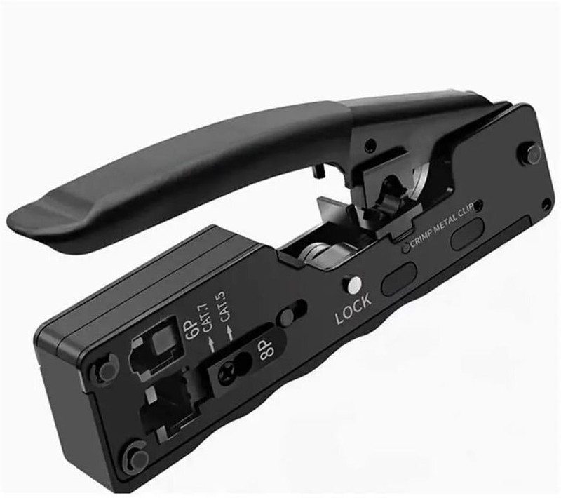 RuhZa RJ45 Crimp Tool, Ethernet Crimping Tool Wired Ethernet Lan Adapter compatible with Windows(480 Mbps)