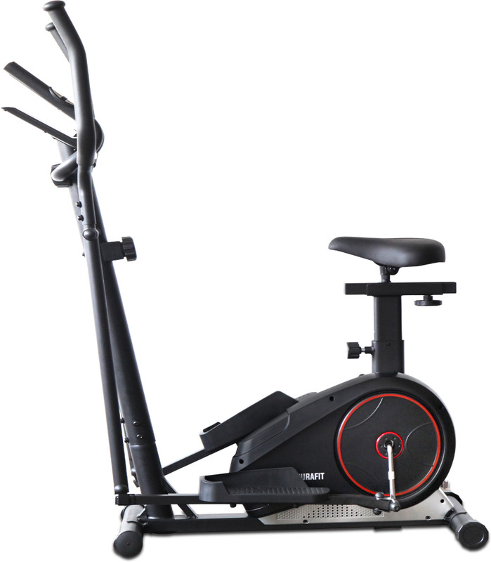 Durafit Powerstride Elliptical Max Weight: 130Kg with 7Kg Flywheel, 8 Level Resistance Cross Trainer(Red)