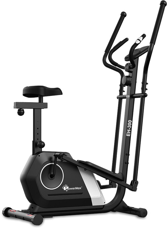 Powermax Fitness EH-300 Elliptical Cross Trainer with Hand Pulse and Smart Phone holder Cross Trainer(Red)