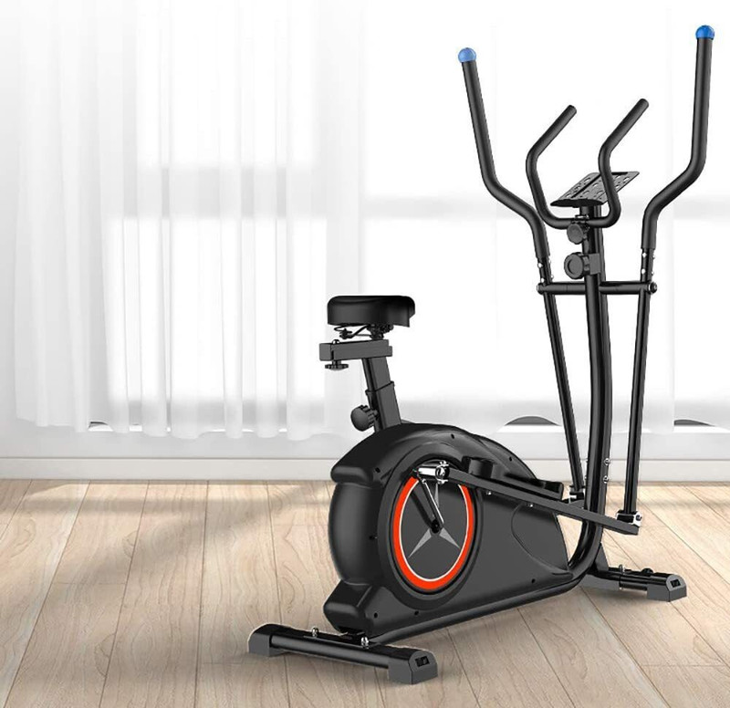 IRIS Fitness Adjustable Magnetic Ellipse Trainer with 8 Levels of Resistance Cross Trainer(Black)