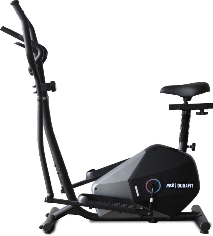 Durafit Powerstride Elliptical Max Weight: 130Kg with 7Kg Flywheel, 8 Level Resistance Cross Trainer(Red)