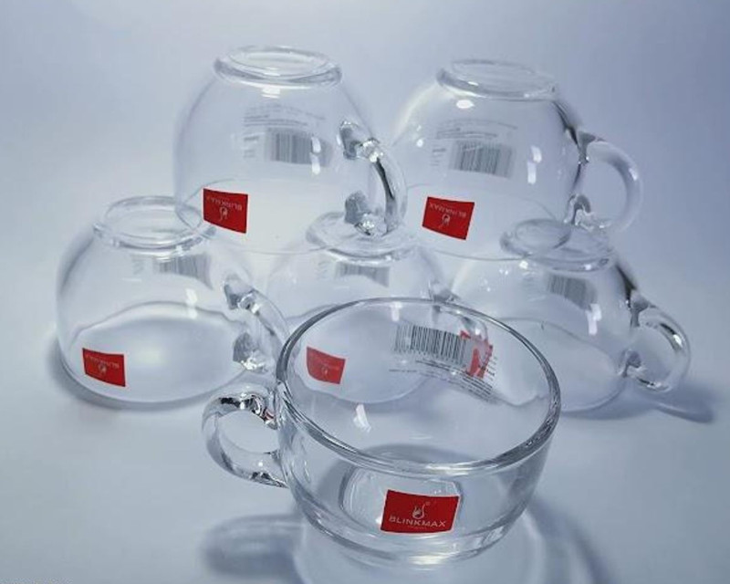 RATEDCART Pack of 6 Glass RTC 06(Clear, Cup)