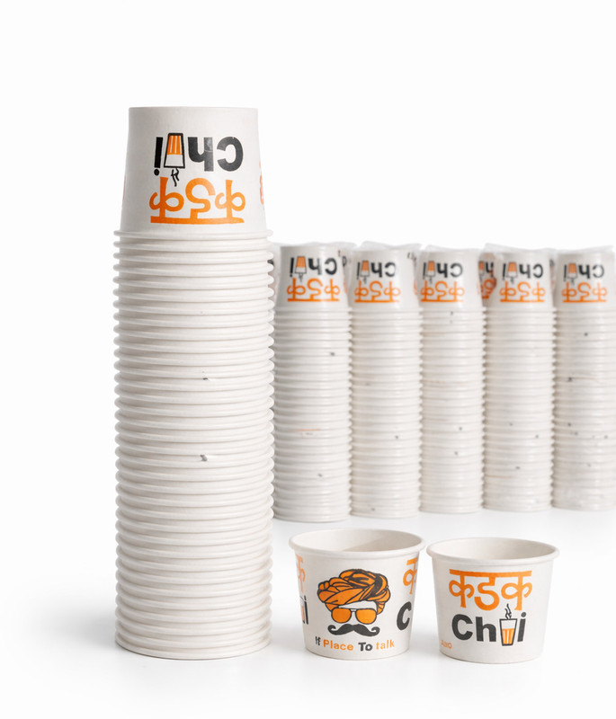 KRISHZONE Pack of 50 Paper(White, Cup)