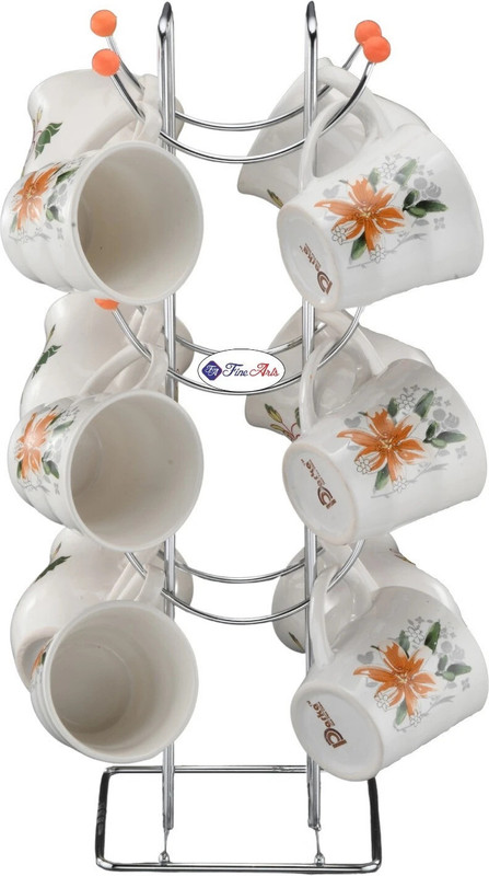 FineArts Pack of 1 Stainless Steel Cup Stand |Mug Holder | Tea Cup Holder | Kitchen Rack Storage Coffee Cup Holder(Silver, Cup)