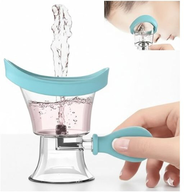 FINNEST Pack of 1 Silicone Silicone Eye Wash Cup,Squeeze Rinsing Eye Wash Cup E383(Multicolor, Cup and Saucer)