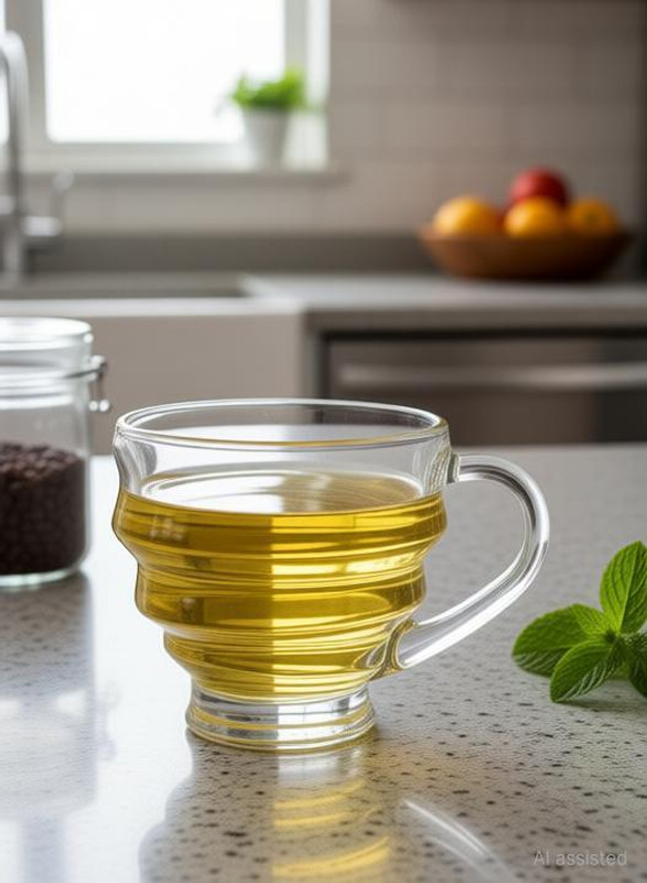KITCHEN USE Pack of 6 Glass Pack of 6 Glass Spiral Shape Tea and Coffee Cups | Glass made cup set with zigzag design (Diwali Gift)(Clear, Cup Set)