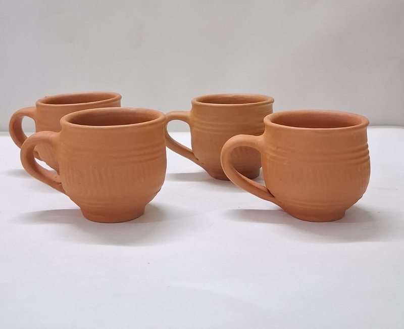 PrakRtyA: Pack of 6 Terracotta(Brown, Cup Set)