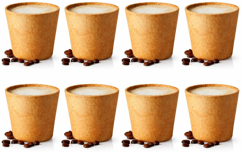 THESAMS Pack of 8 Earthenware Eco-Friendly Edible Cups – Smart Sipping, Zero Waste(Brown, Cup)