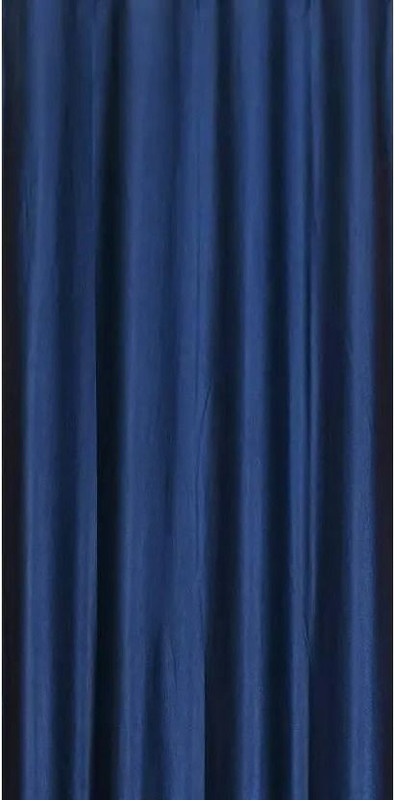 GD Fashion 213 cm (7 ft) Door Polyester Blackout Curtain Single Curtain(Blue, Solid)