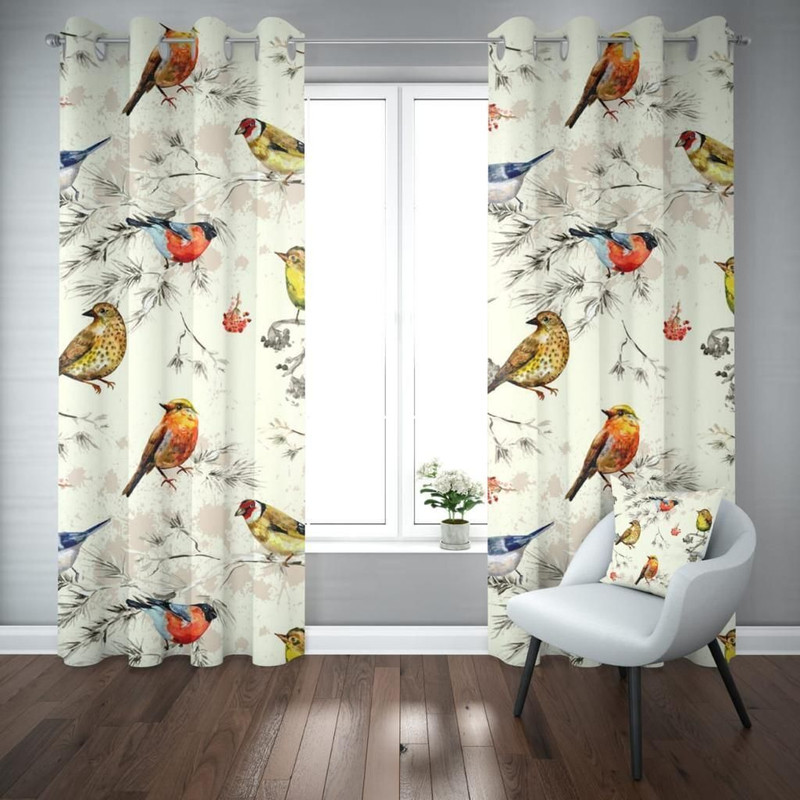 AH ARTSY 214 cm (7 ft) Door Polyester Room Darkening Curtain Single Curtain(Beige, 3D Printed)