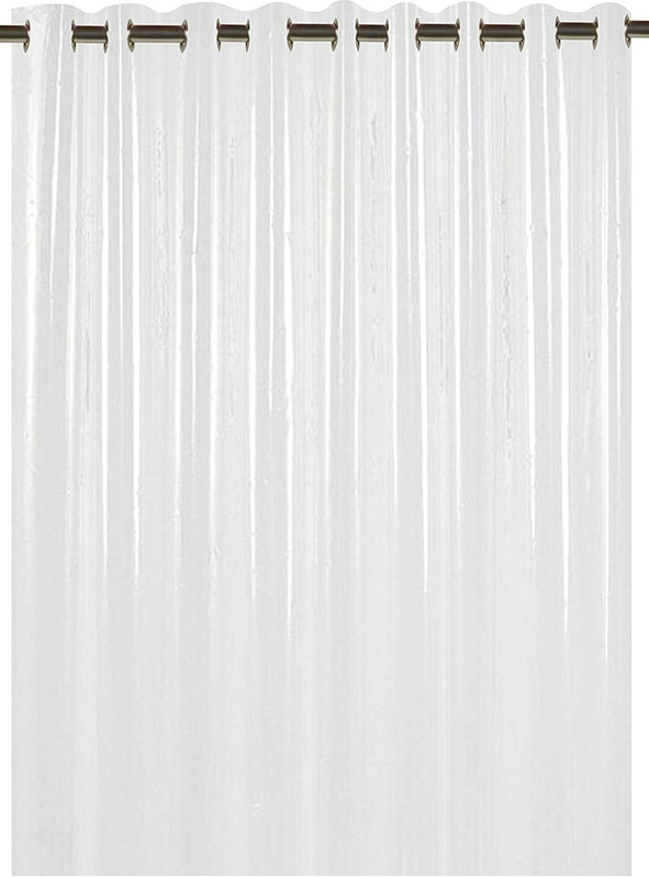 Abhsant 360 cm (12 ft) Long Door PVC Transparent Curtain Single Curtain(Transparent, 4x12 Ft., Plain)