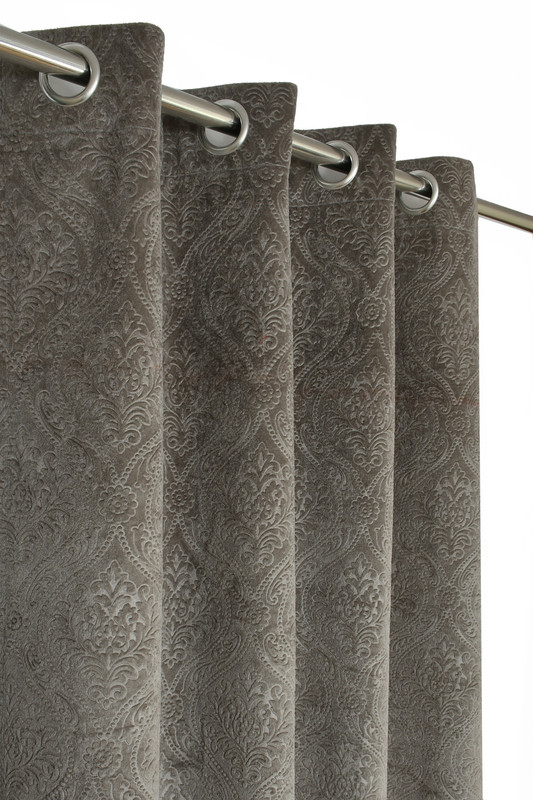 Rashee Creations 153 cm (5 ft) Window Velvet Room Darkening Curtain (Pack Of 2)(Grey, Plain)