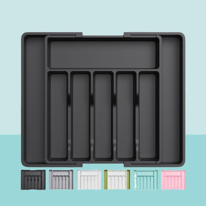 Cutting EDGE Empty Cutlery Box Drawer Case(Black Holds 14 Pieces)